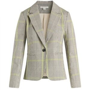 NEW Free Assembly Women's Plaid Single Breasted Blazer